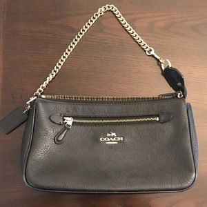 Coach clutch with chain strap